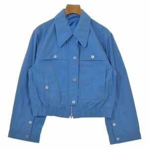 Phillip Lim Azure Blue Utility Trench Bomber Jacket size 6 see measurements